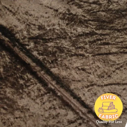 Crushed Velvet Brown Affordable Quality Fabrics. Fiver Fabric