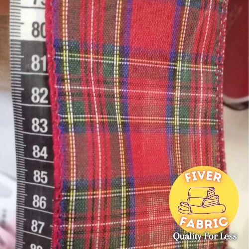 Red tartan ribbon Affordable Quality Fabrics. Fiver Fabric, Quality