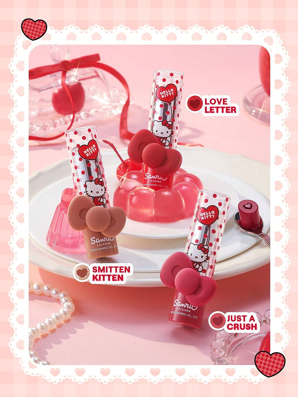 Прев'ю: Зволожуюча помада для губ Hello Kitty｜SHEGLAM Be My Baby-Smitten Kitten