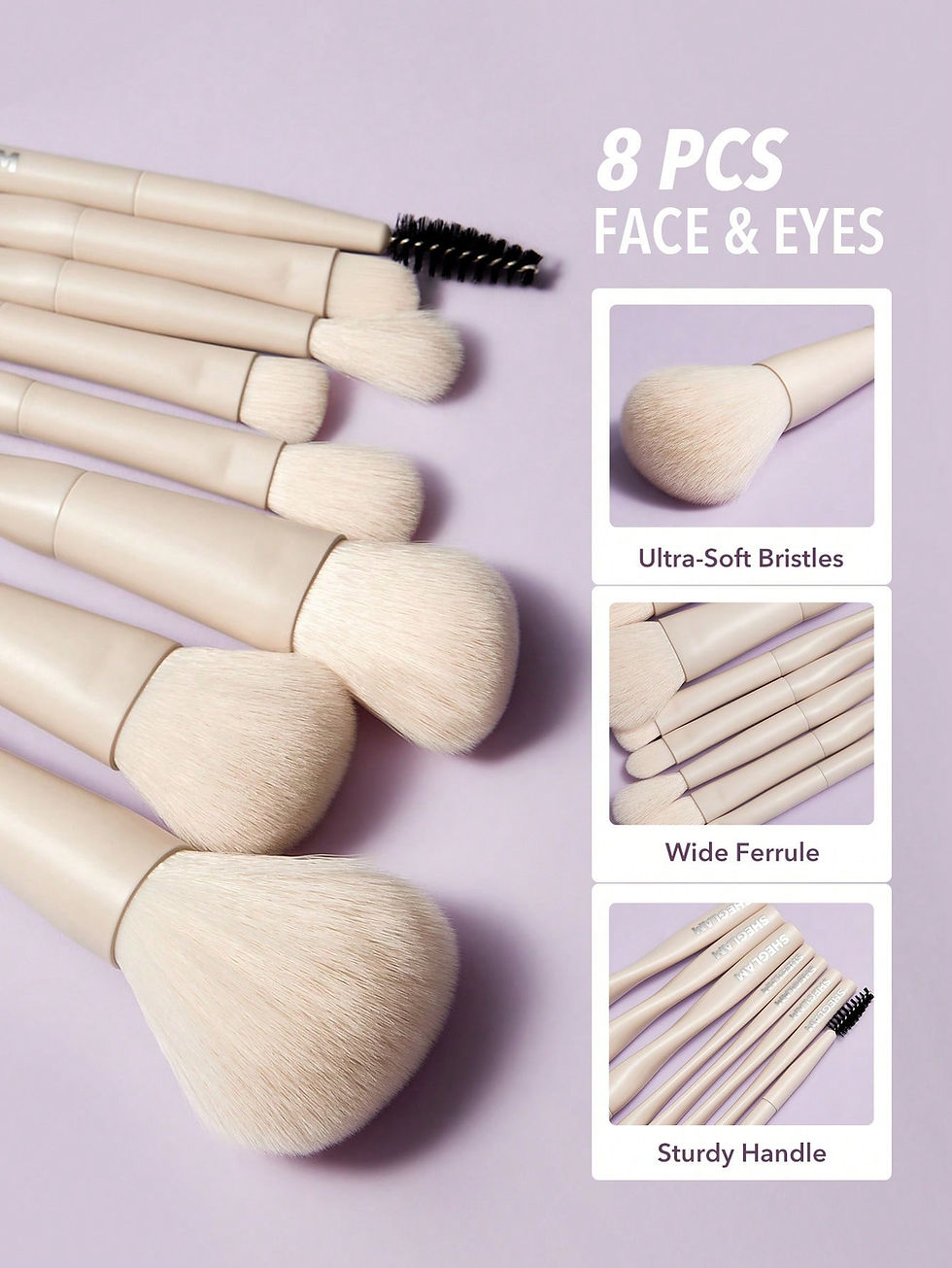 Миниатюра: Набір пензлів для макіяжу Pro Core Brush Kit 8 шт