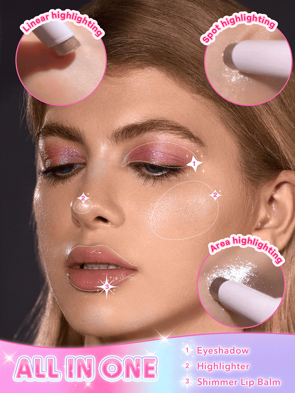 Миниатюра: Гелеві тіні-стік Crystal Jelly Glaze-Aura Blitz
