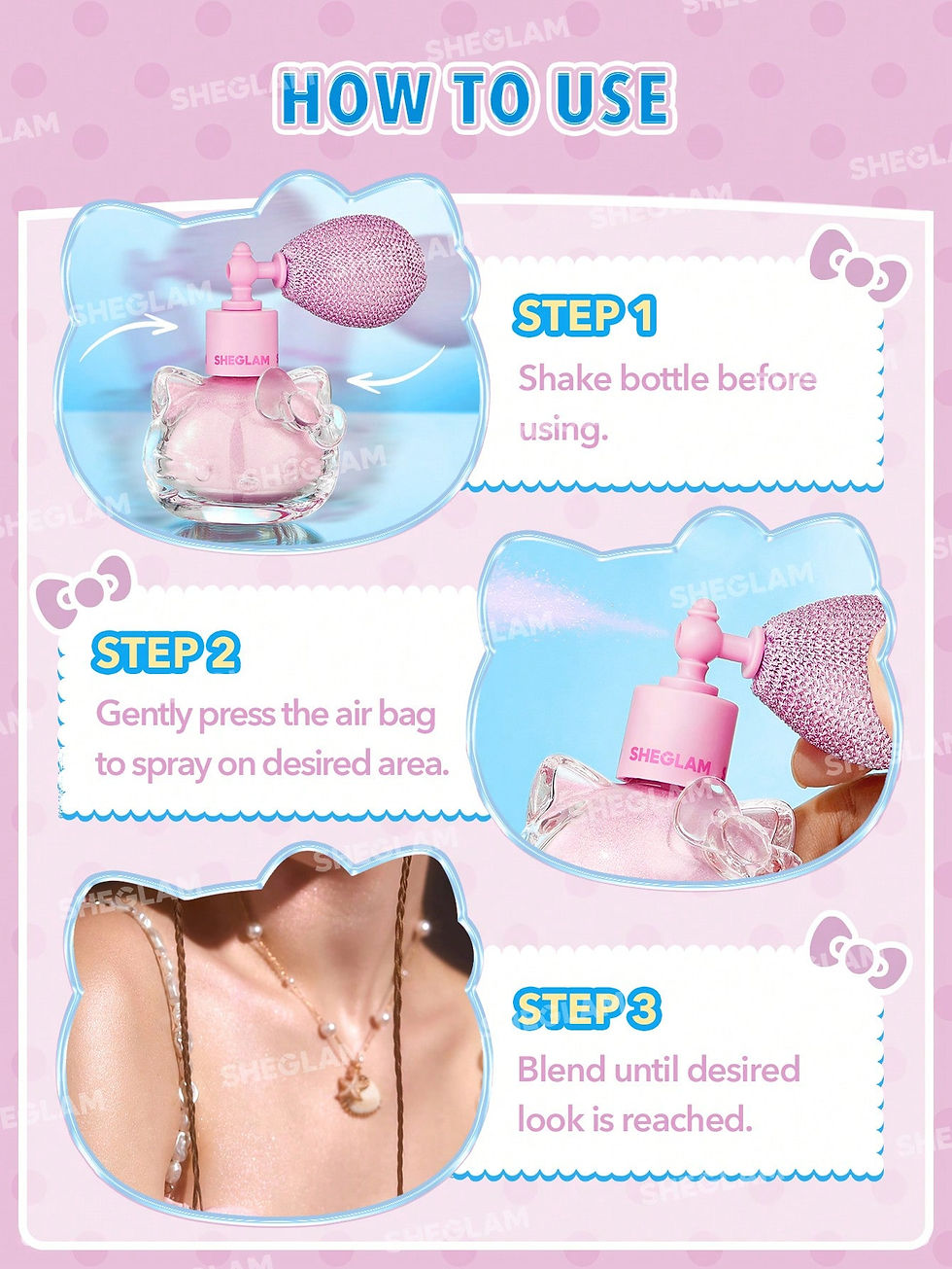 Прев'ю: Пудровий спрей-хайлайтер для тіла Bow-Utiful Body Mist-Kitty Glow