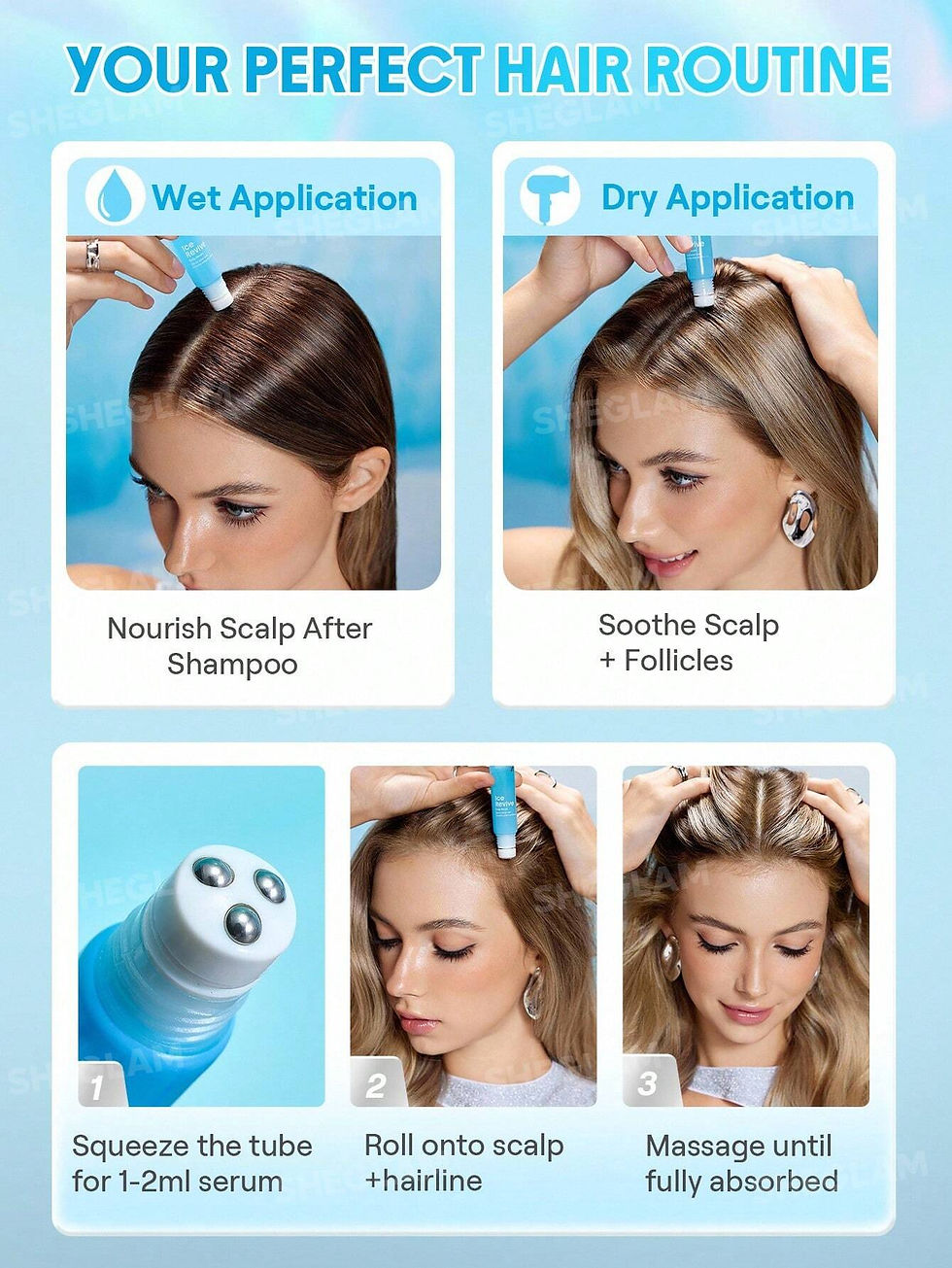 Прев'ю: Сироватка для шкіри голови з роликом Ice Revive Scalp Serum