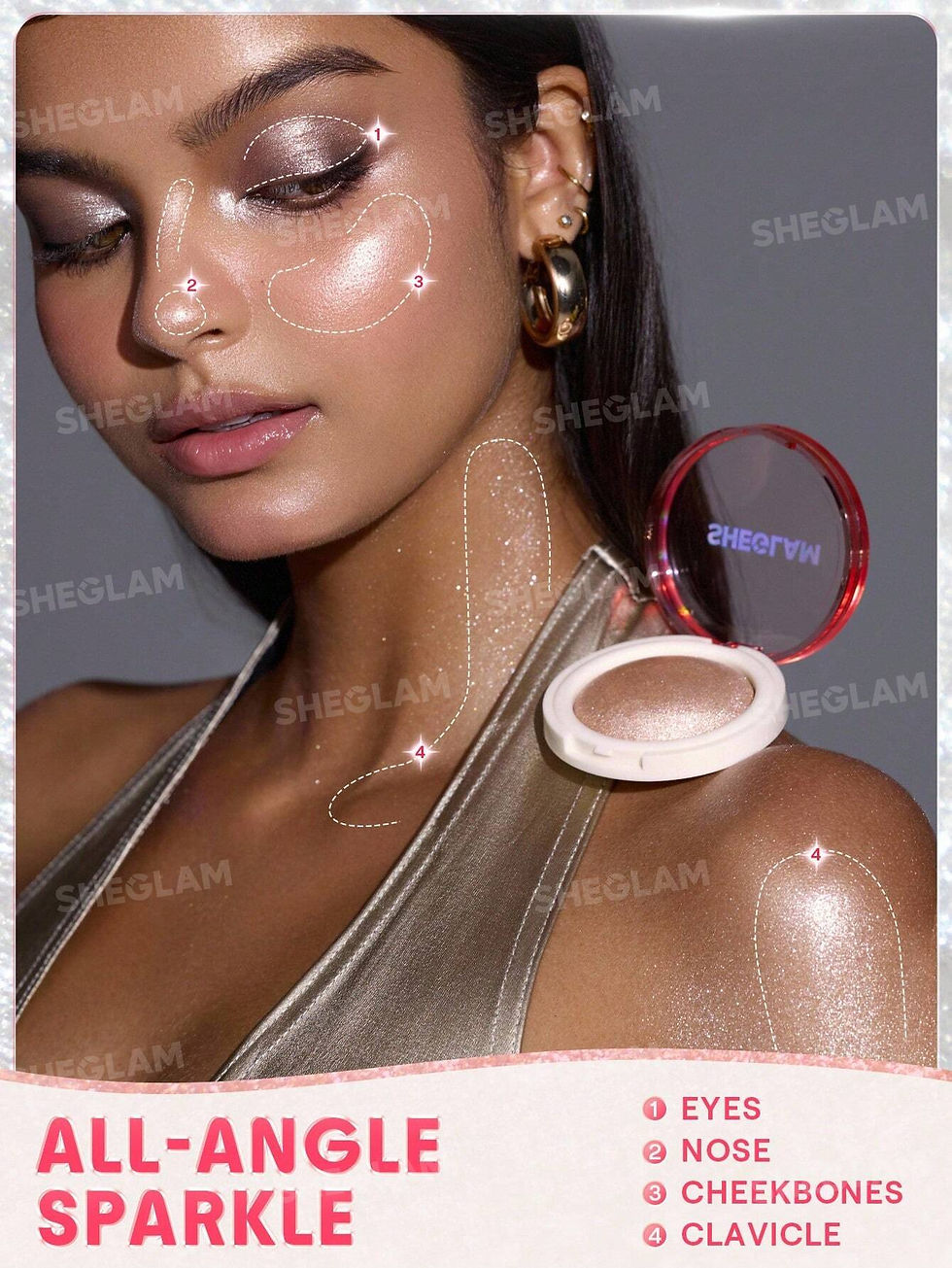 Миниатюра: Пружний хайлайтер Glowchi Bouncy Highlighter-Cherry Blossom