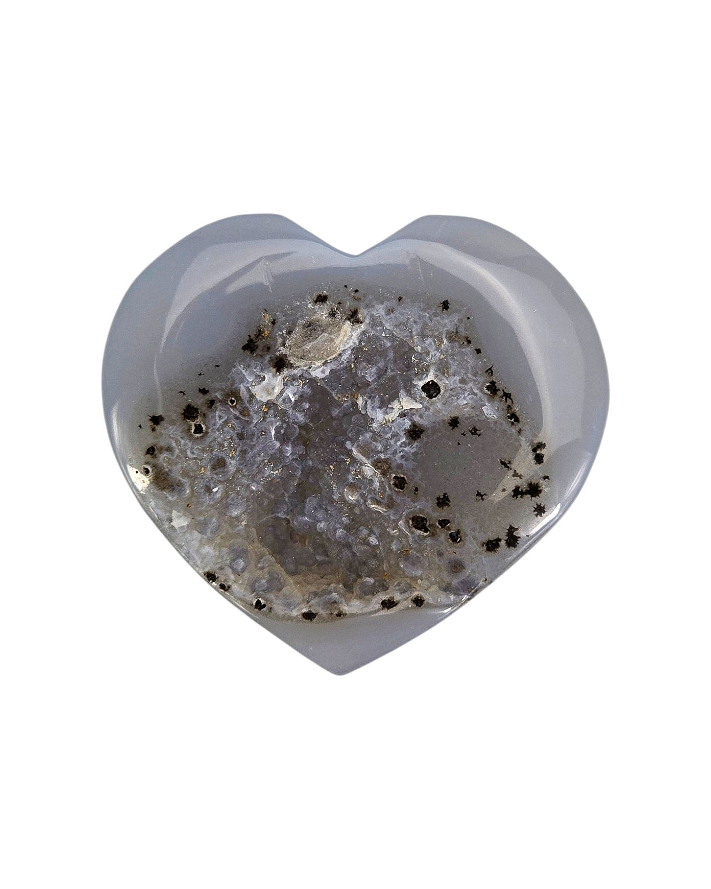 Druzy Agate Heart