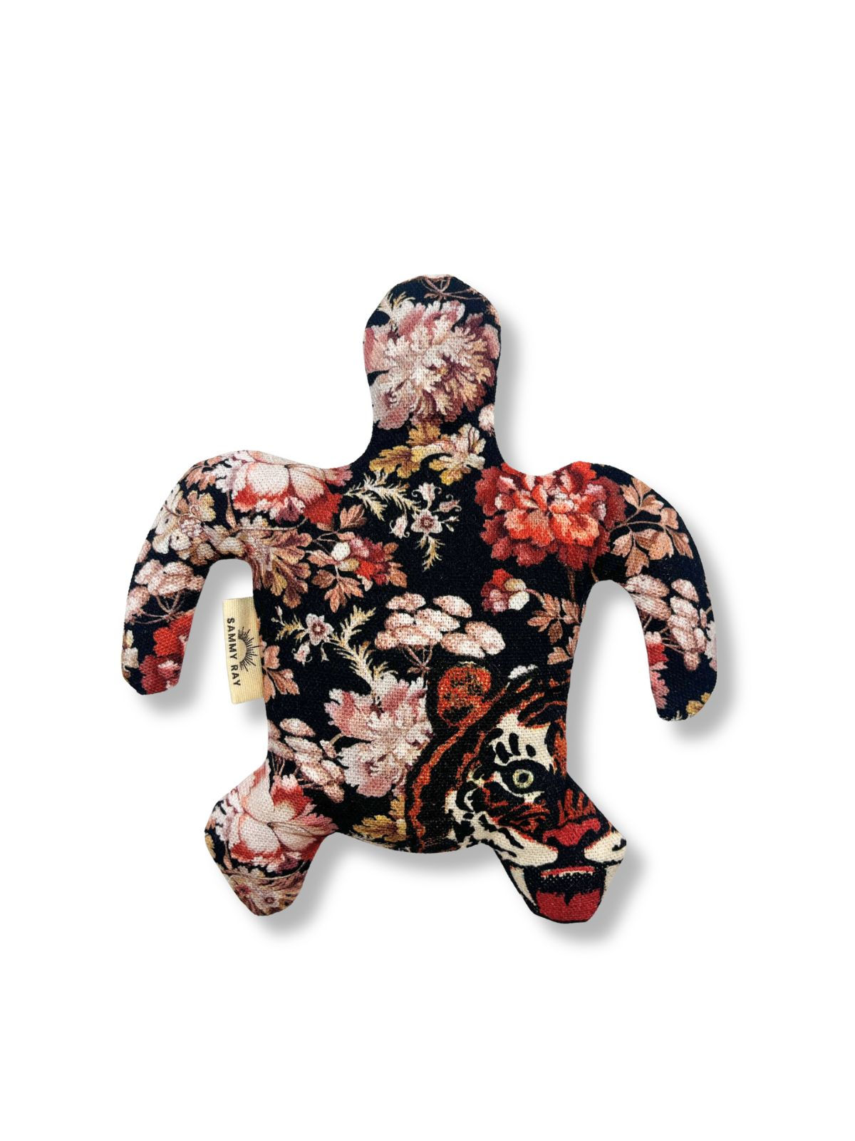 Warmteknuffel Schildpad - Zwarte bloemen