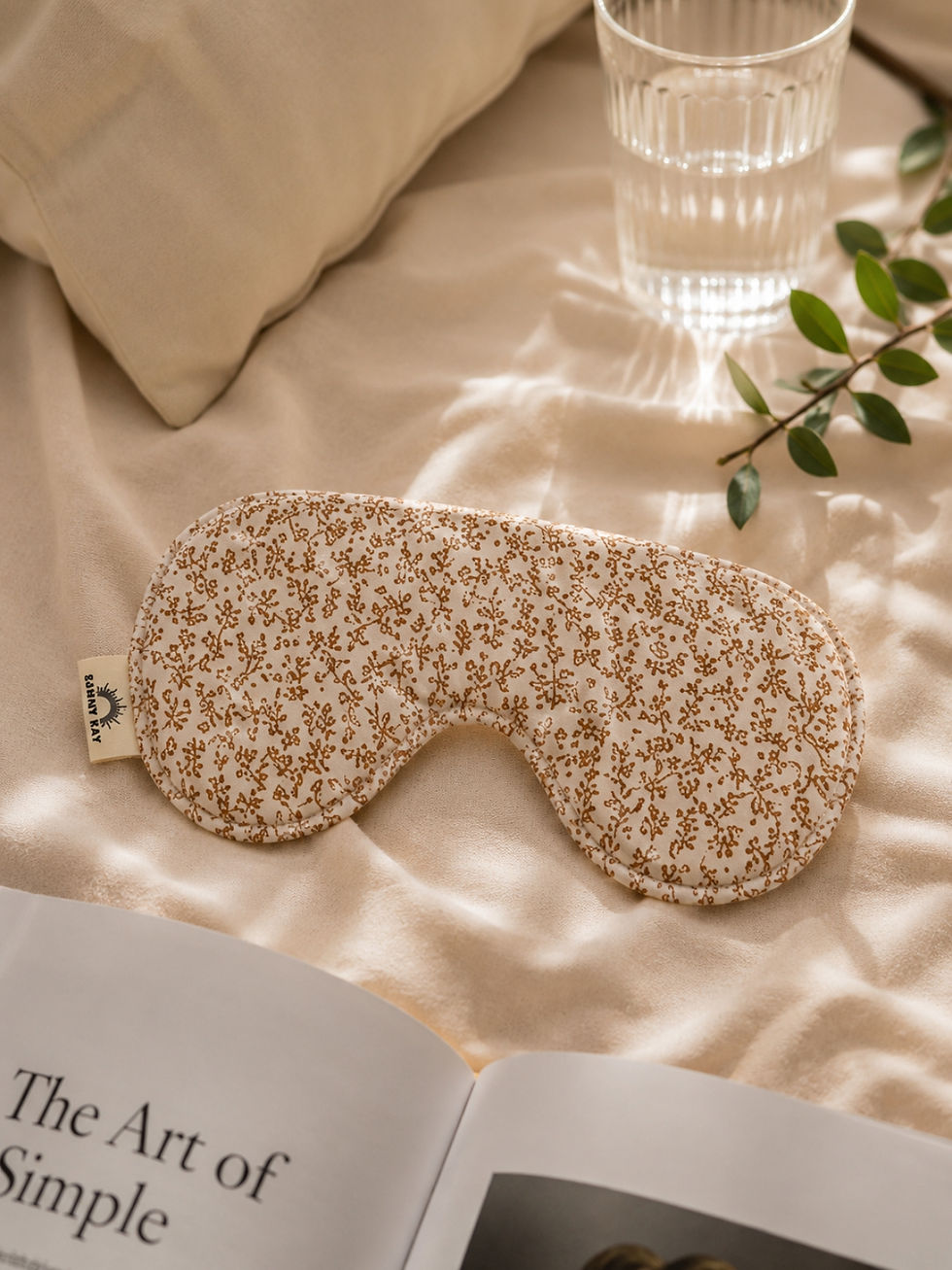Thumbnail: Slaapmasker - Vintage bruin bloemen