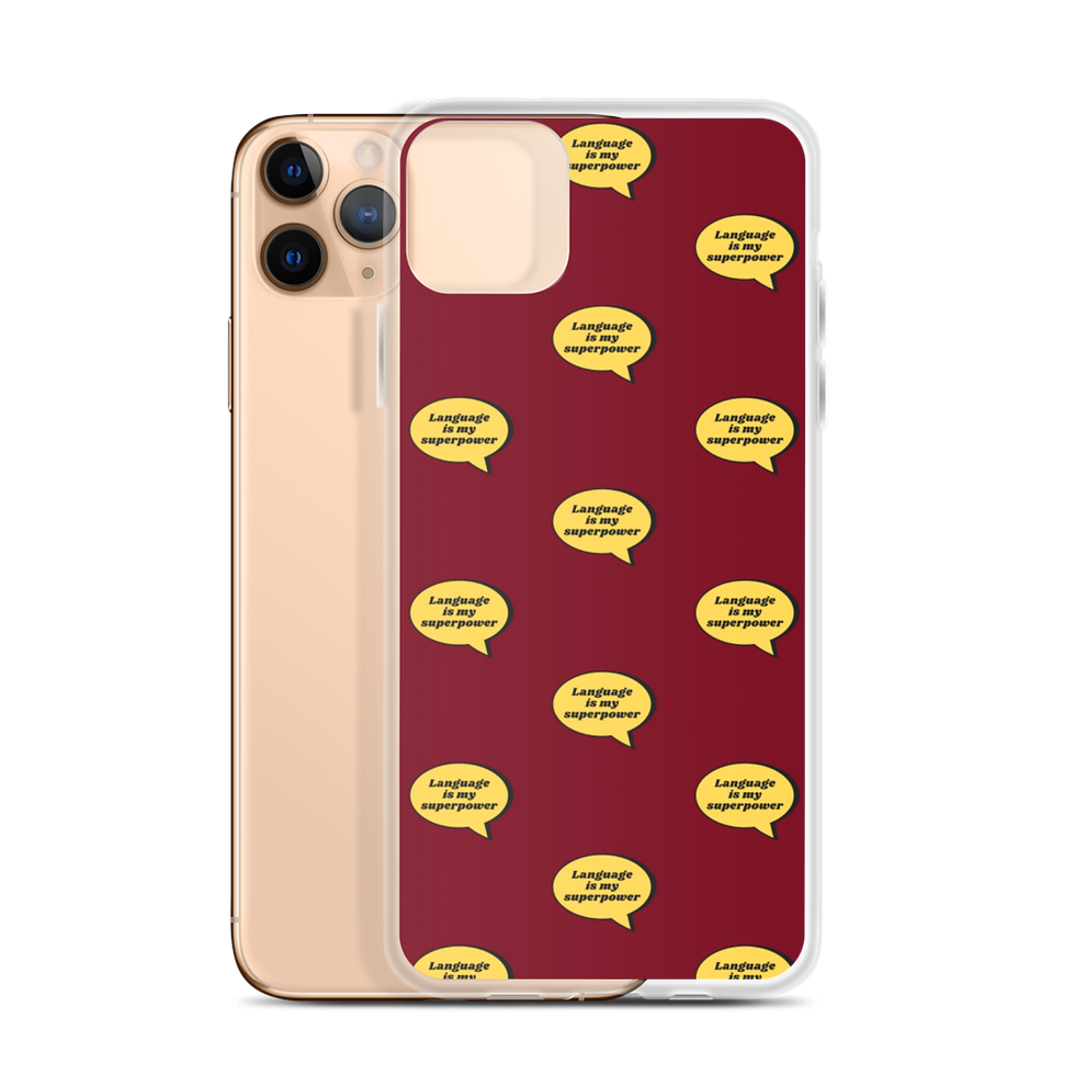 Thumbnail: Language is My Superpower iPhone Case (various models) - Red