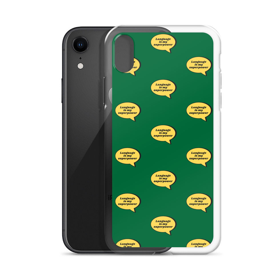 Thumbnail: Language is My Superpower iPhone Case (various models) - Green