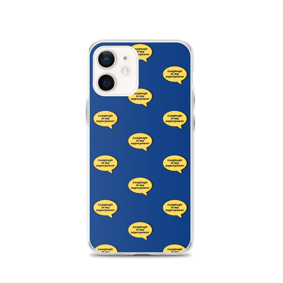 Thumbnail: Language is My Superpower iPhone Case (various models) - Blue
