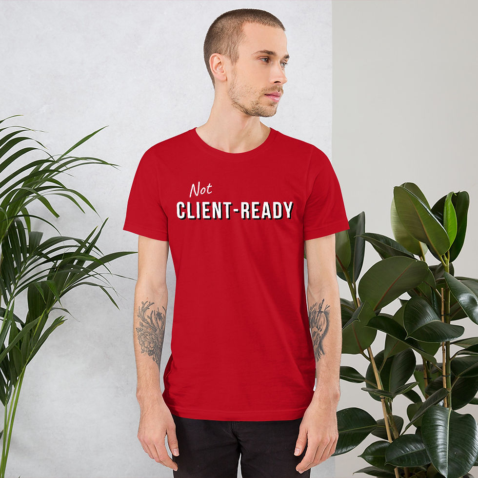 Thumbnail: Not Client Ready T-shirt - Red  