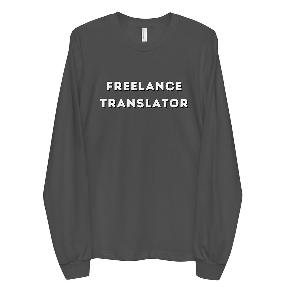 Thumbnail: Freelance Translator Unisex Long sleeve t-shirt - Grey