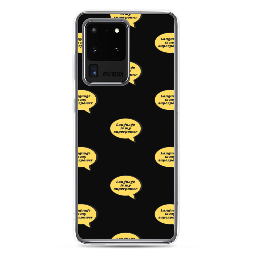 Thumbnail: Language is My Superpower Samsung Case (various models) - Black