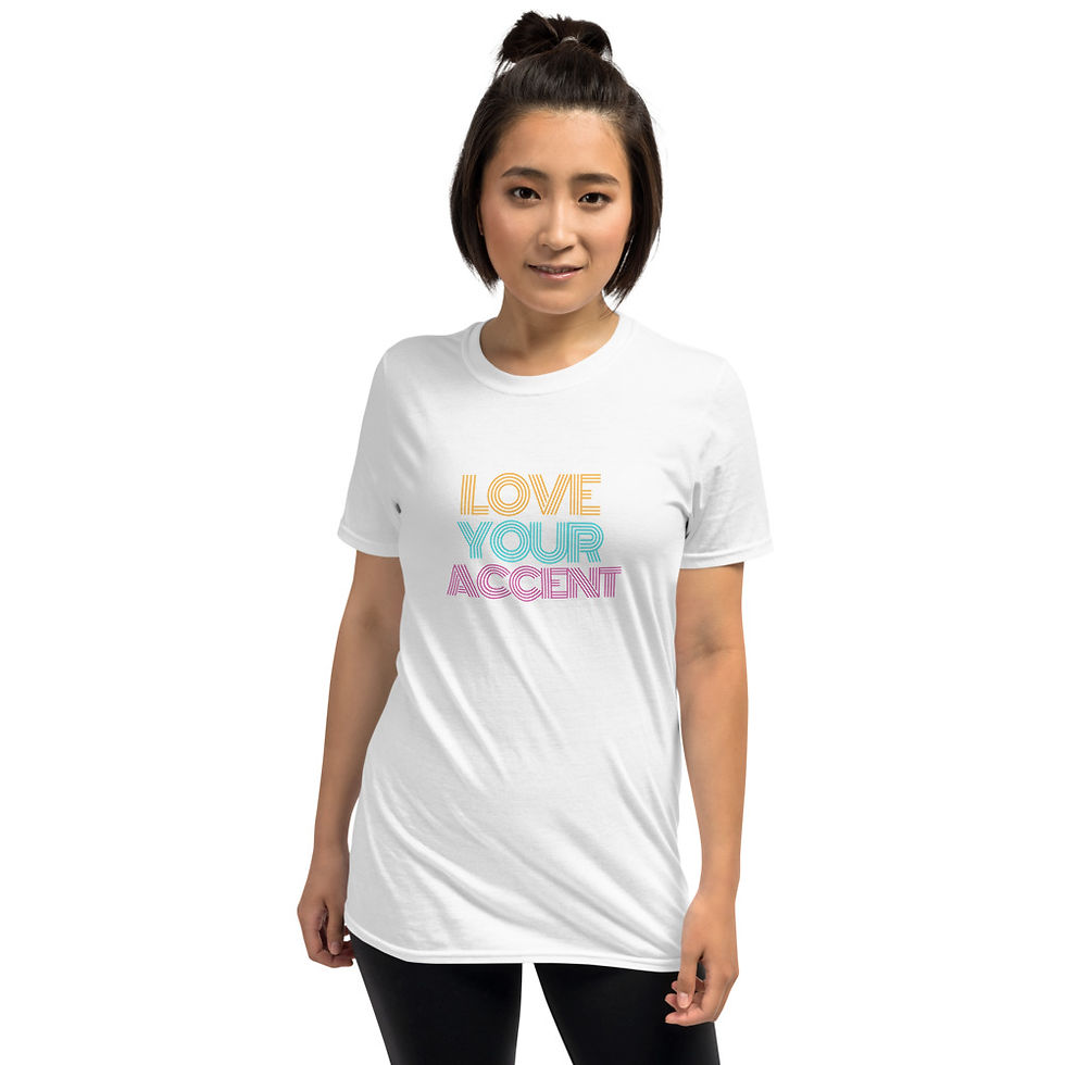 Thumbnail: Love Your Accent Unisex T-Shirt - white