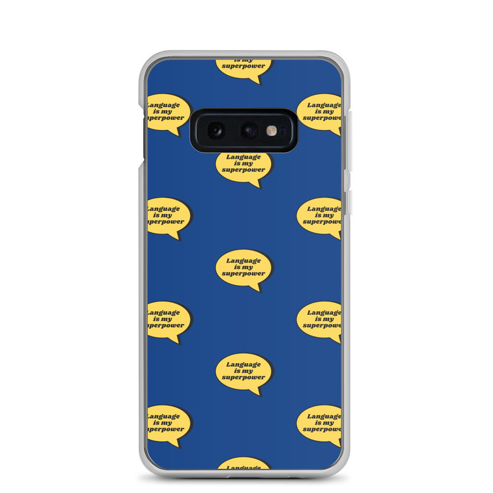 Thumbnail: Language is My Superpower Samsung Case (various models) - Blue