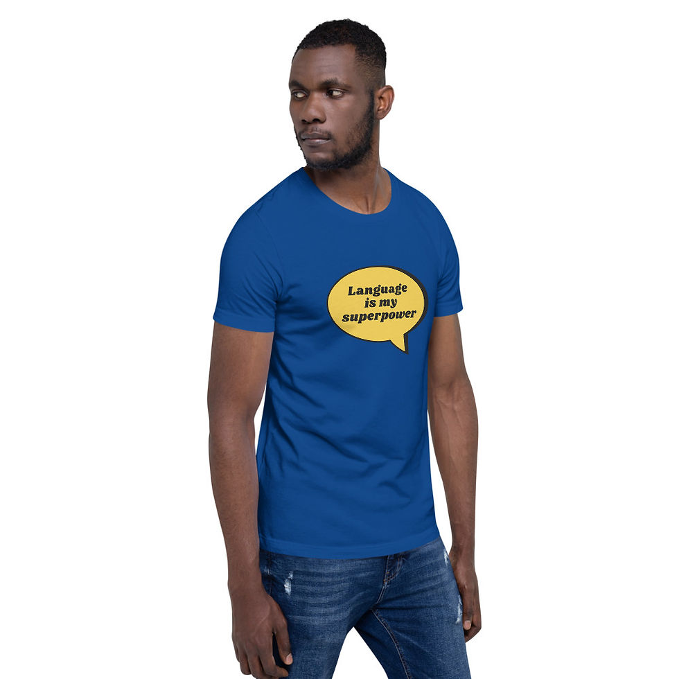 Thumbnail: Language is my Superpower T-shirt - Royal Blue