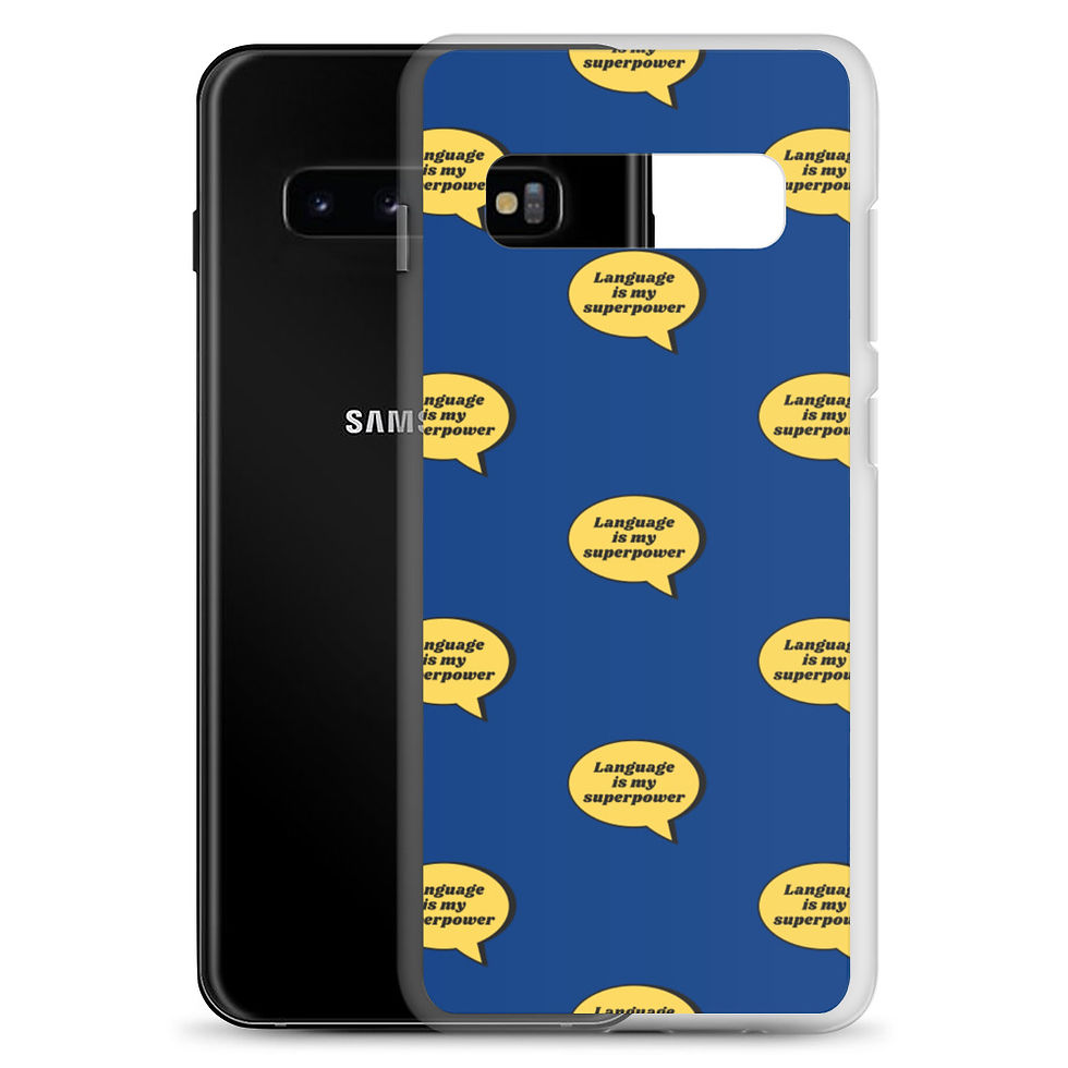 Thumbnail: Language is My Superpower Samsung Case (various models) - Blue