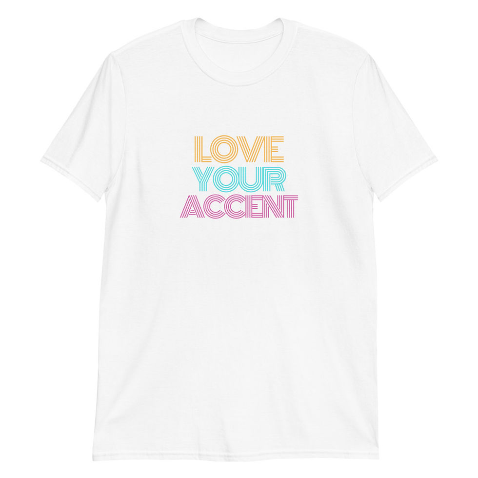Thumbnail: Love Your Accent Unisex T-Shirt - white