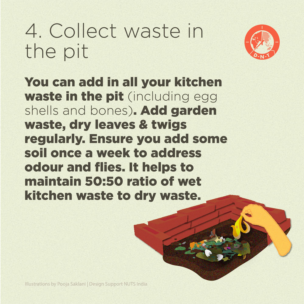 Make compost at home with pit composting!