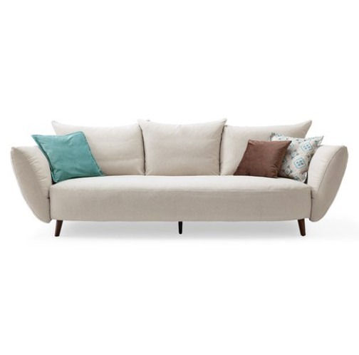 Linsy โซฟาผ้านอร์ดิก รุ่น LS01SFBN3K001 - สีครีมขาว