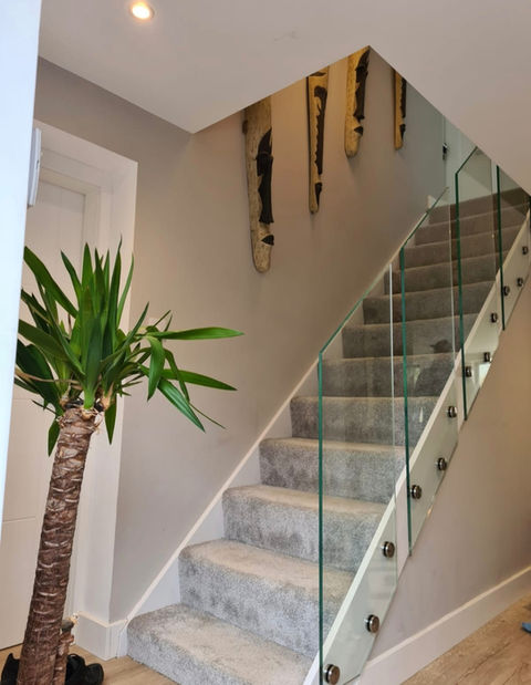 Glass Button Balustrade, Glass Buton, Interior Glass Balustrade, Balusrade Services