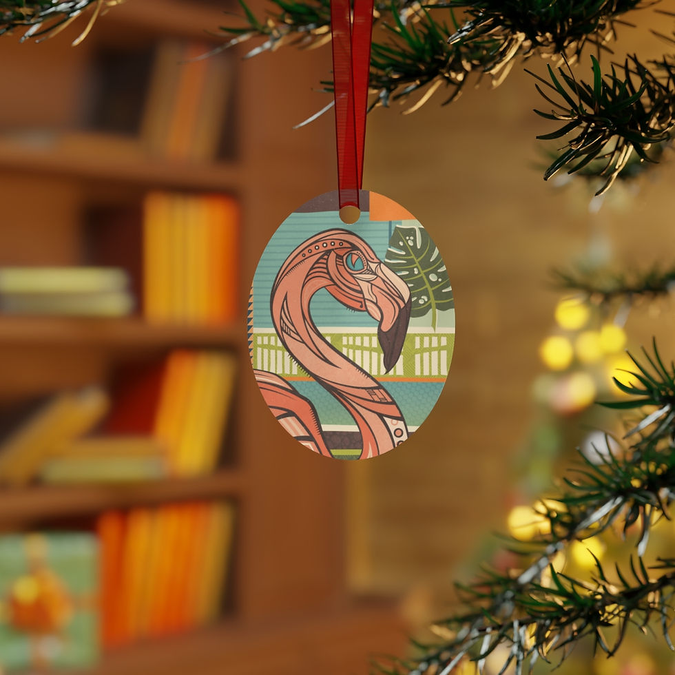 Thumbnail: Flamingo Metal Ornament