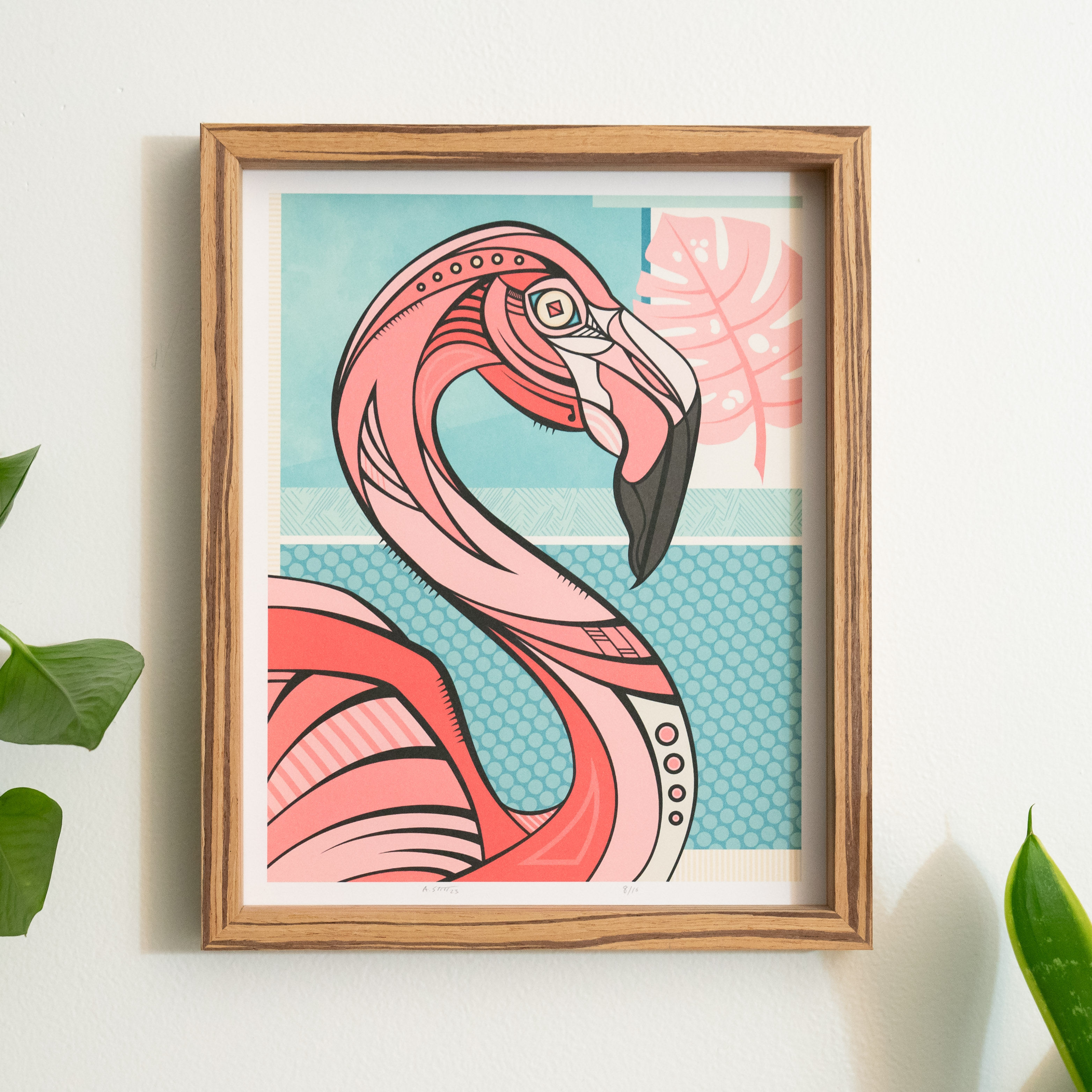 Pink Flamingo Print