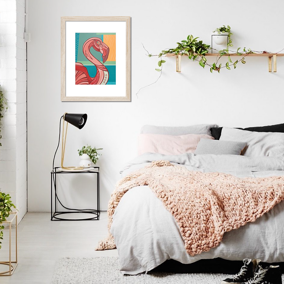 Thumbnail: Pink Flamingo Giclée Art Print