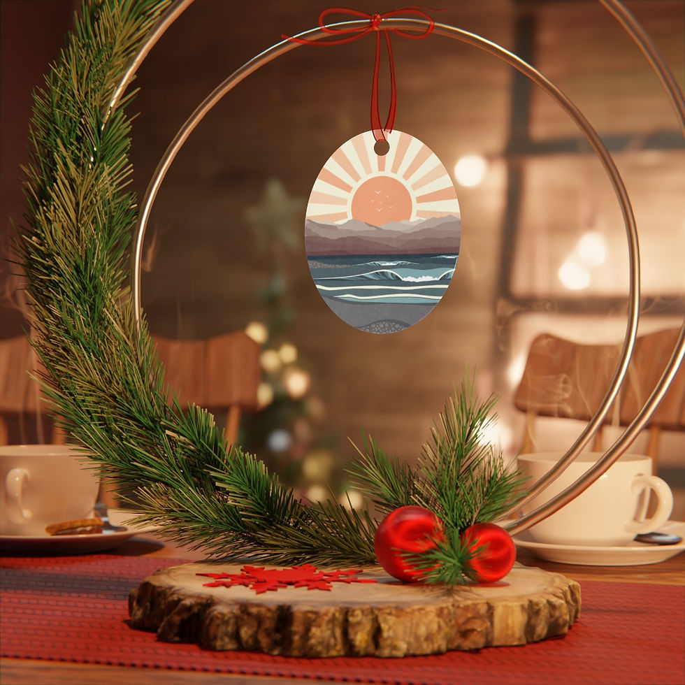 Thumbnail: Setting Sun Metal Ornament