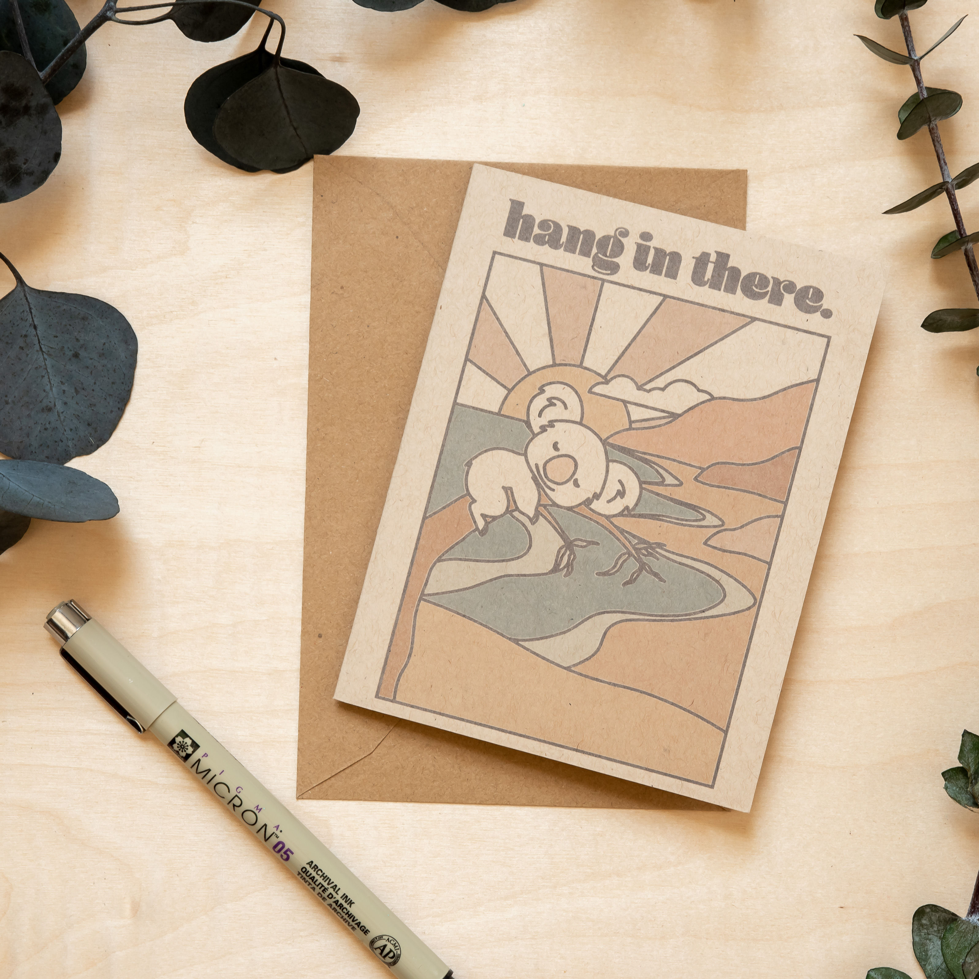Hang In There Koala Sympathy Card