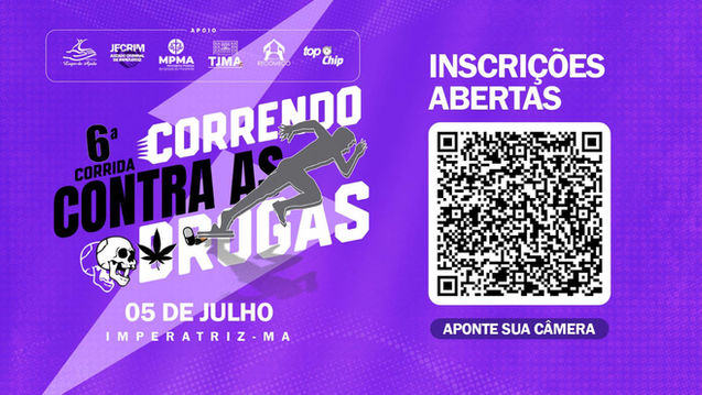 Inscrições abertas para a 6ª Corrida contra as Drogas, em Imperatriz (MA)