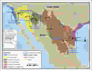 The five Borderlands Conservation Hotspots identified by Defenders of Wildlife, which highlight areas of high biological diversity and significant investment in conservation land and projects. See Peters and Clark (2018) for more information.