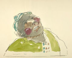 Malcolm Myers
Untitled #1638 Circus Series (Clown)
(cat#: MMP1638) Watercolor, Pencil on Paper 19"h x 25.25"w
1964