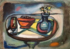 Malcolm Myers
Untitled #2442 (Still Life) (cat#: MMP2442)
Watercolor
15.75"h x 22.5"w
c.1955