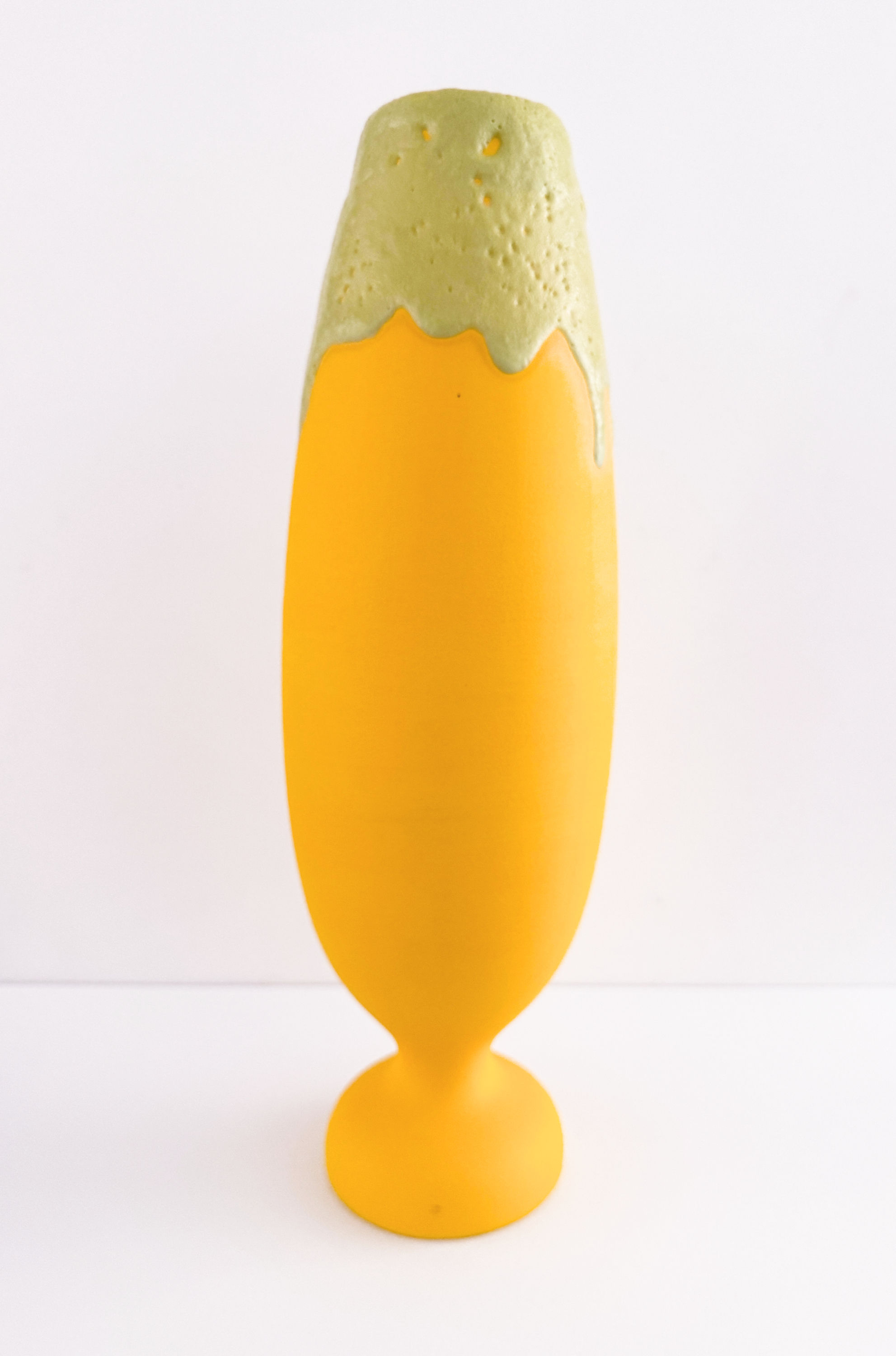 Plug Vase (Yellow with Green Foam)