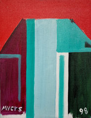 Malcolm Myers 
Red Sky (cat#: MMP0614) 
Oil on Canvas 
14"h x 11"w 
1998 