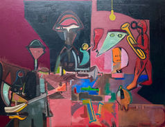 Malcolm Myers
Red Indigo (cat#: MMP0610)
Oil on Canvas
54.5"h x 70.75"w
1953