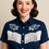 Thumbnail: Vintage-Inspired 1940s Western Two-Piece Set  Style# THW-001
