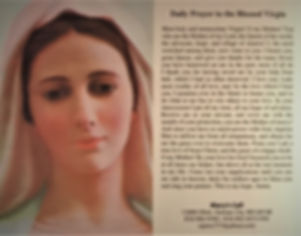 Daily Prayer to the Blessed Virgin 3 1/2" x 5 1/2"