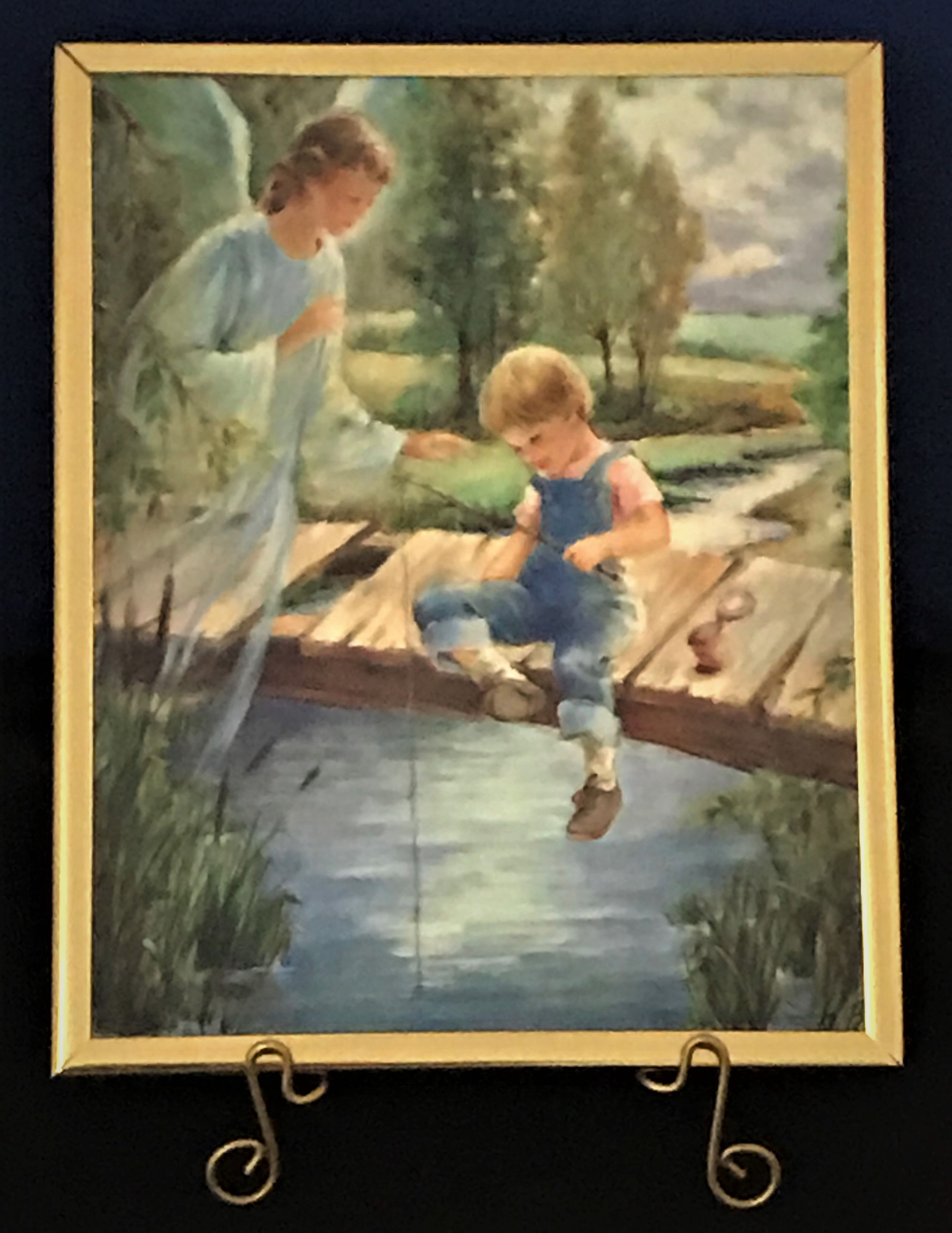 Guardian Angel with Boy 8" x 10" Wall Plaque