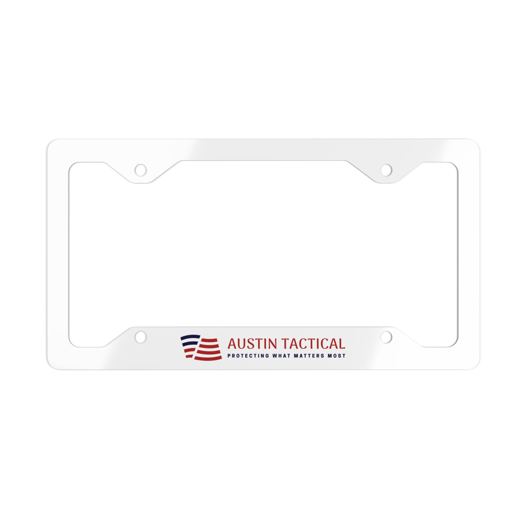 Metal License Plate Frame — American Flag Austin Tactical Design