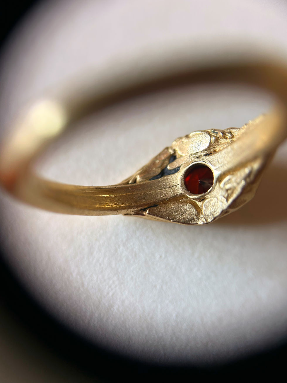 Miniatura: Anulo all'Antica con Zirconia Arancio bruciato - Mis. 11.5