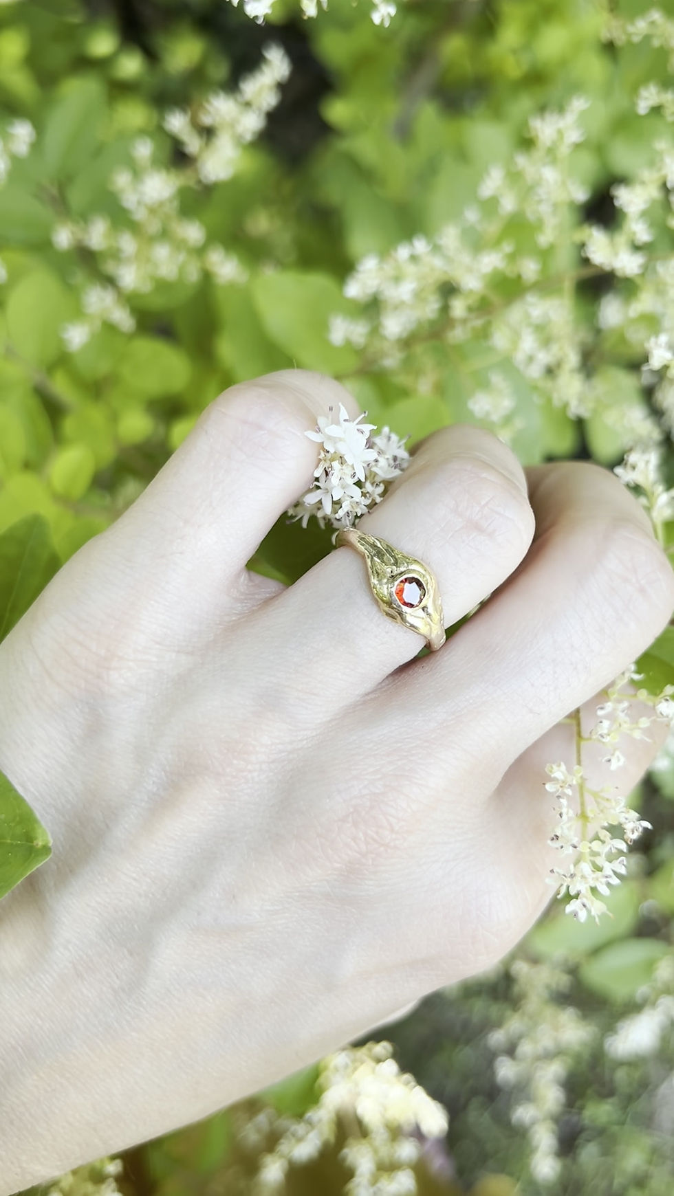 Miniatura: Anulo all'Antica con Zirconia Arancio bruciato - Mis. 11.5