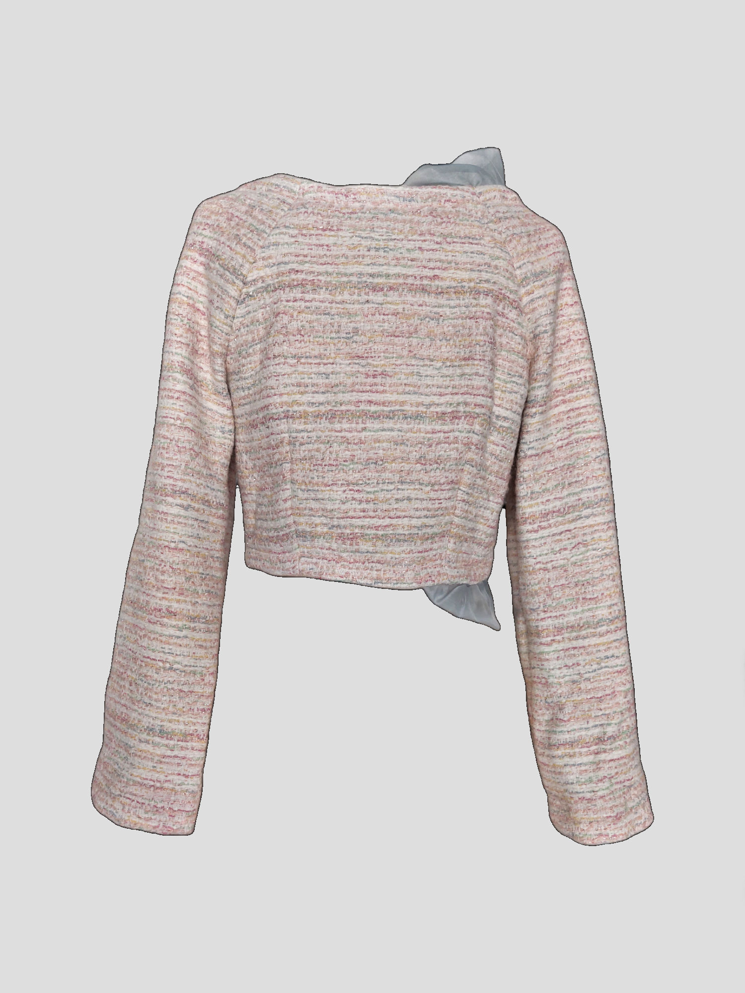 Jacket in recycled wool and organza