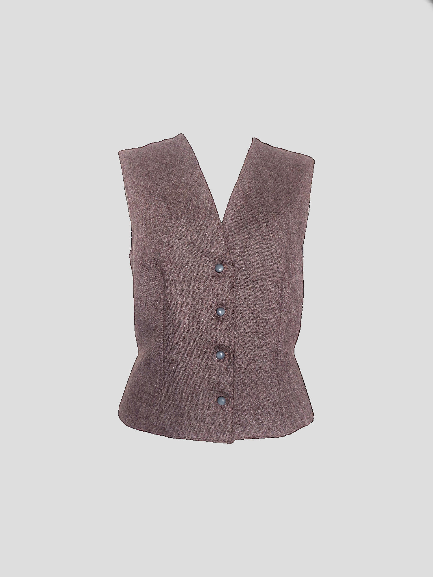 Gilet in tessuto mix lane pregiate
