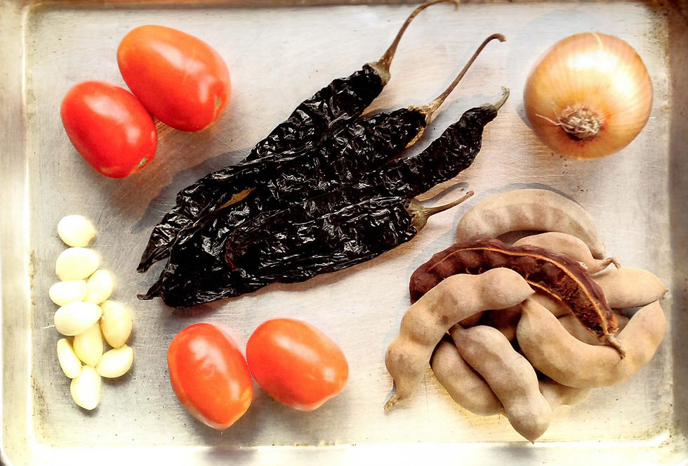 Tamarind-Tomatillo Paste Ingredients