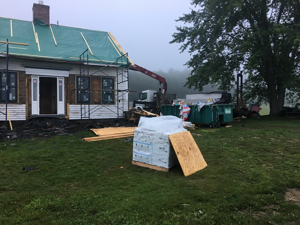 Insulation arriving