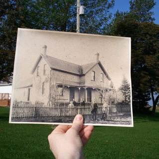 Farm from 1870 taken in same location in 2011