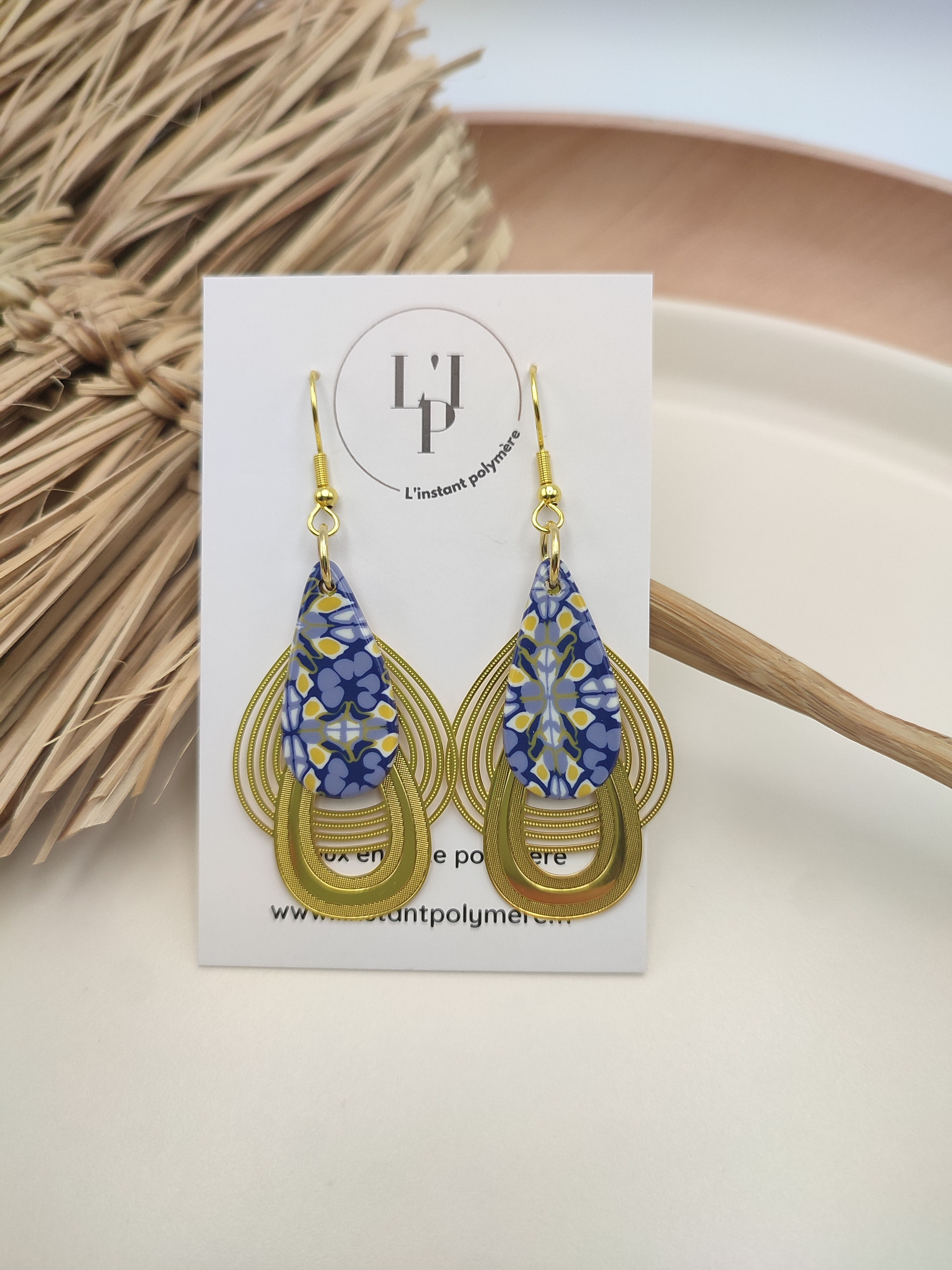 Boucles d'oreilles dorées LUMA 4