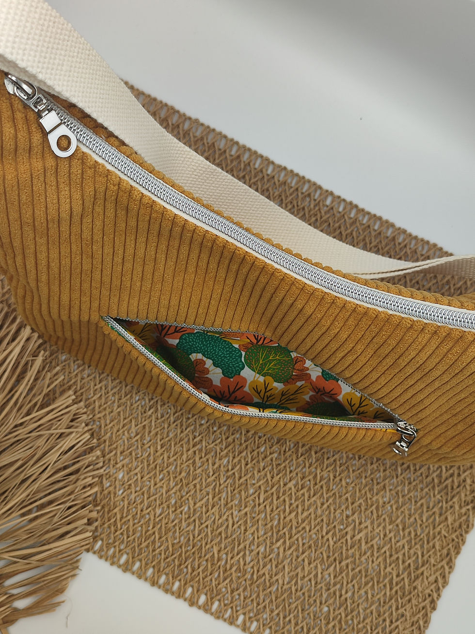 Miniature : Sac velours Ocre